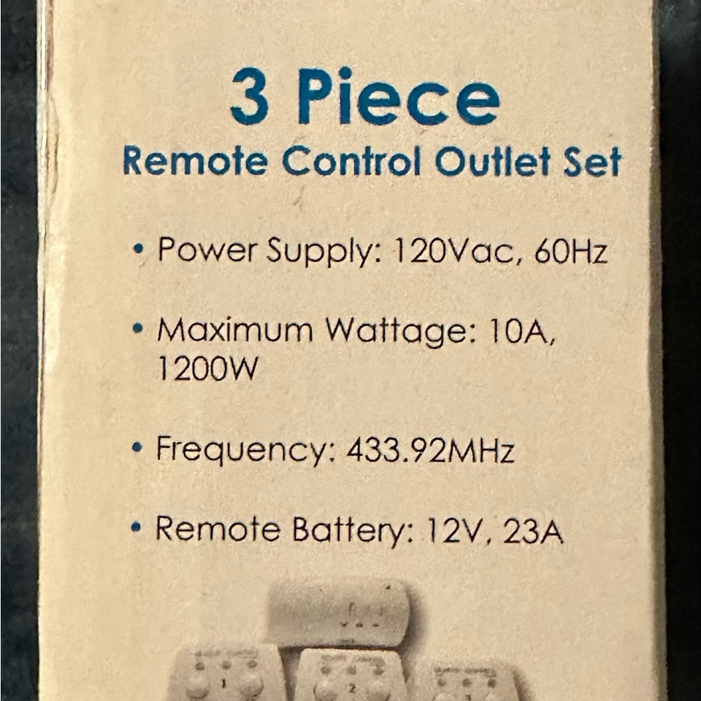 White Remote Control Outlet Set - Picture 3 of 3